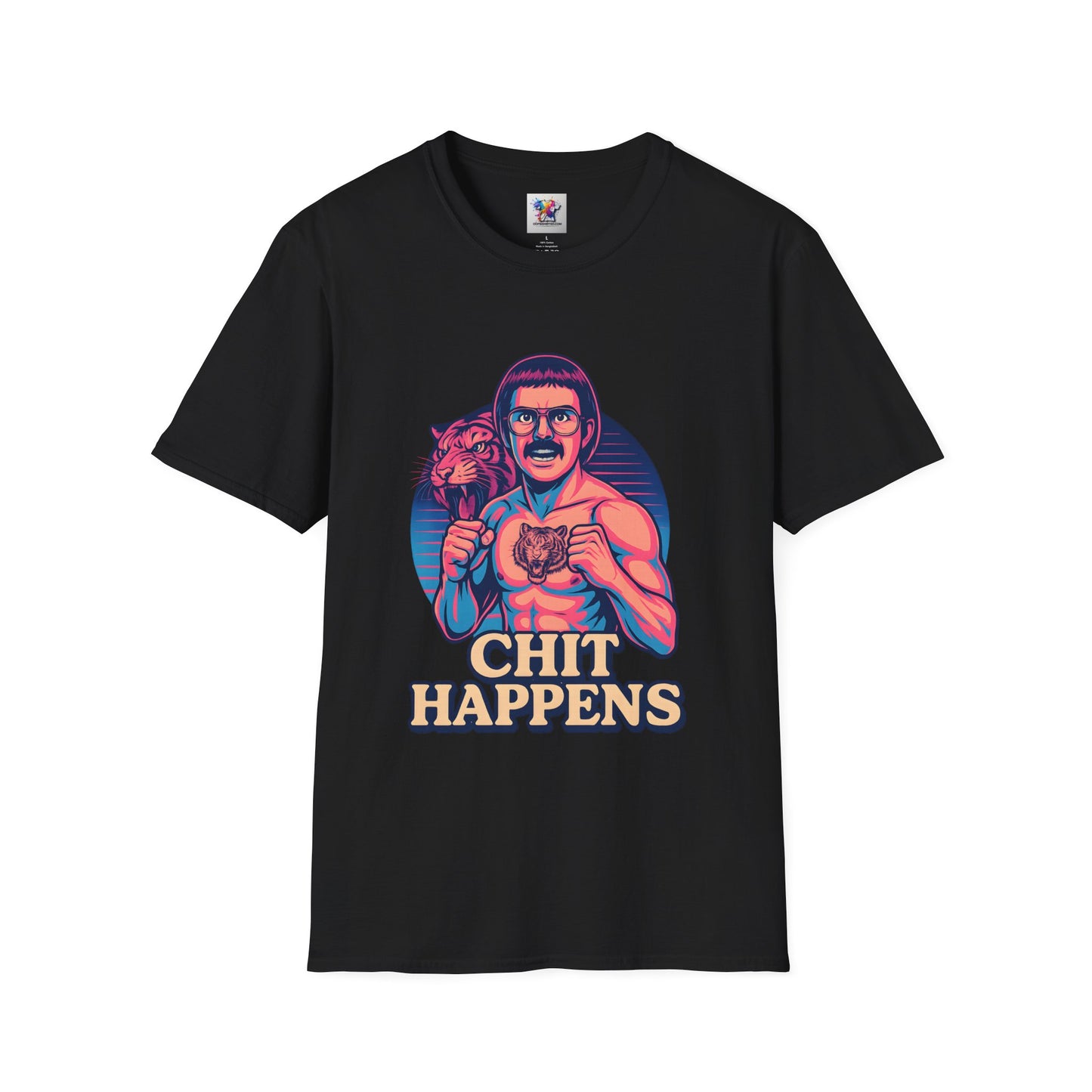 Chit Happens Funny Tiger Meme Shirt, Viral Video, Office Humor Vintage T-shirt, Motivational Gift, Graphic Top