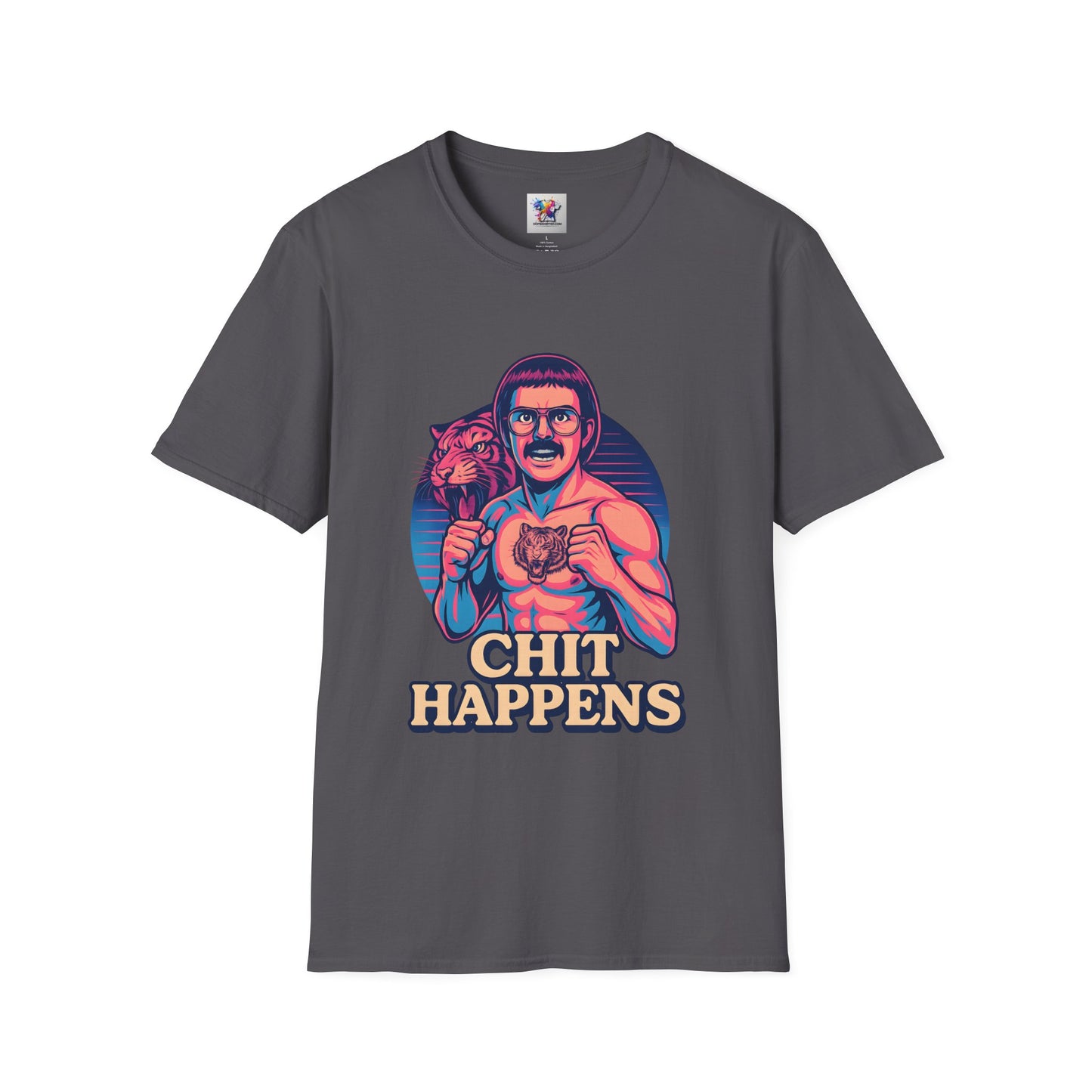 Chit Happens Funny Tiger Meme Shirt, Viral Video, Office Humor Vintage T-shirt, Motivational Gift, Graphic Top