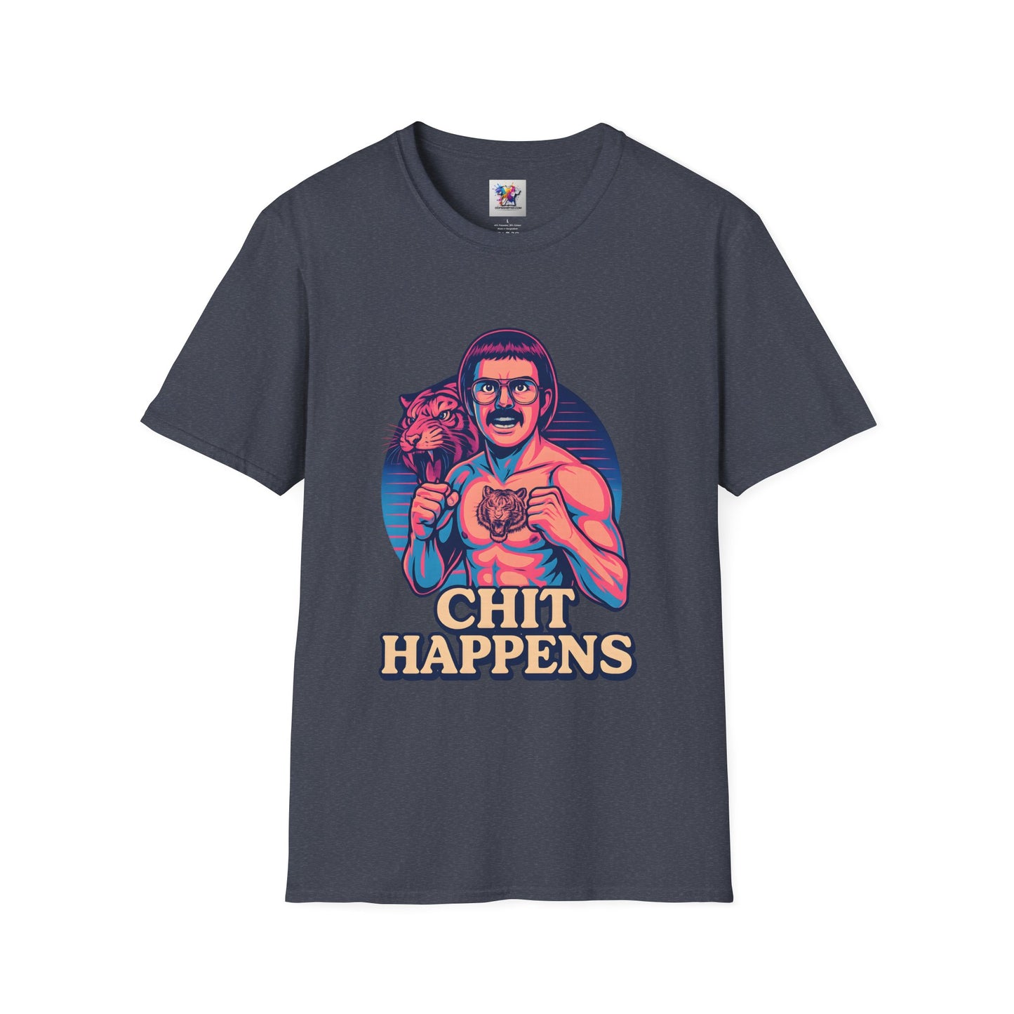 Chit Happens Funny Tiger Meme Shirt, Viral Video, Office Humor Vintage T-shirt, Motivational Gift, Graphic Top