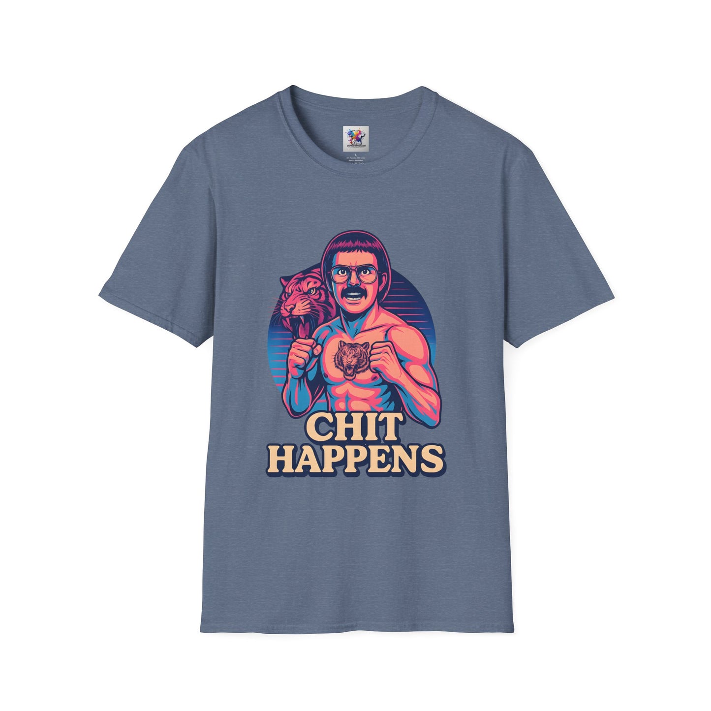 Chit Happens Funny Tiger Meme Shirt, Viral Video, Office Humor Vintage T-shirt, Motivational Gift, Graphic Top