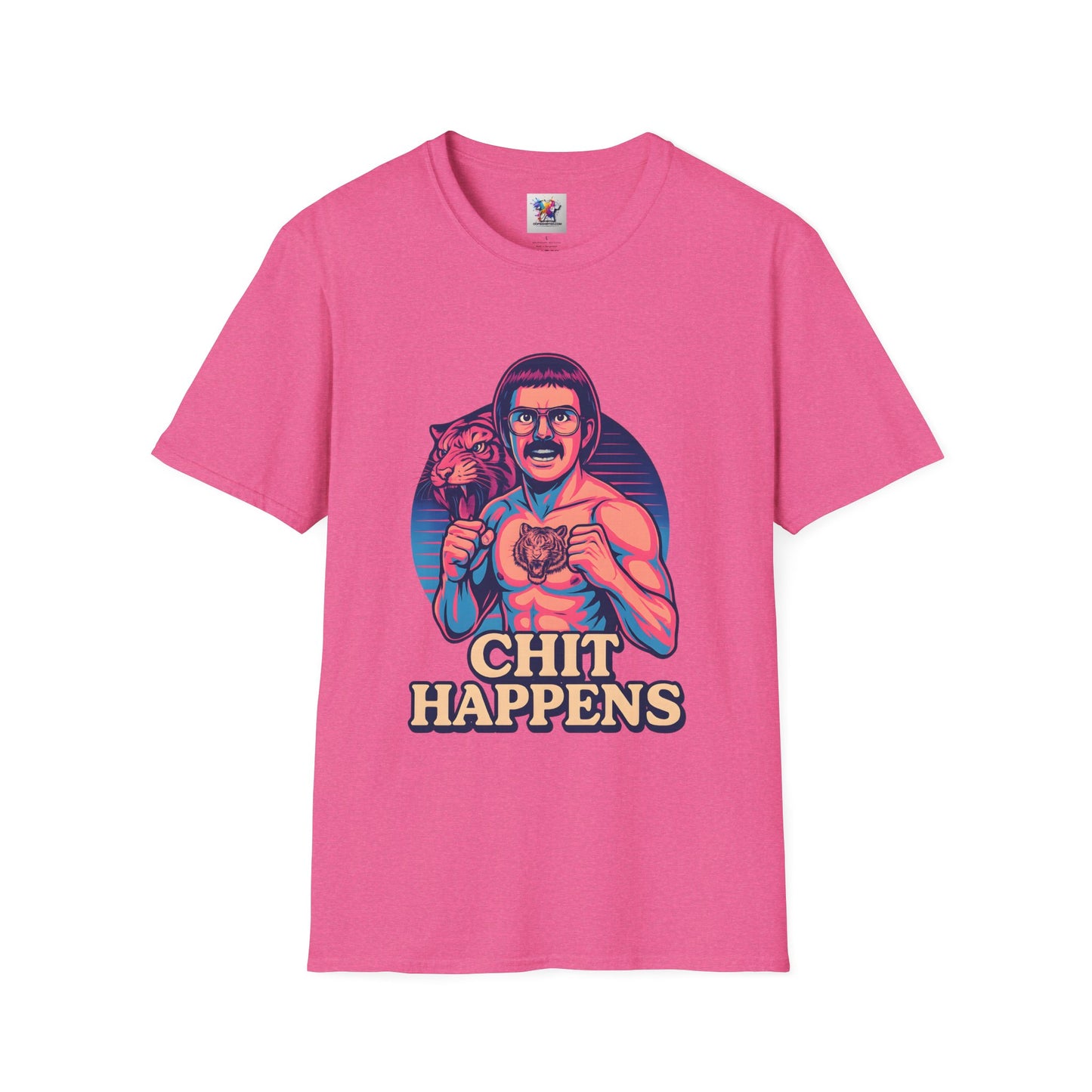 Chit Happens Funny Tiger Meme Shirt, Viral Video, Office Humor Vintage T-shirt, Motivational Gift, Graphic Top