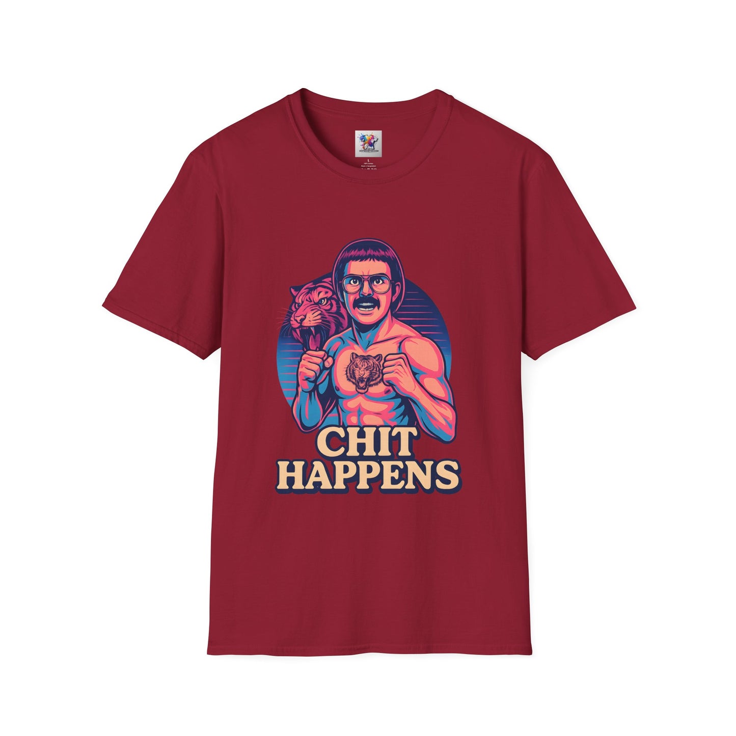 Chit Happens Funny Tiger Meme Shirt, Viral Video, Office Humor Vintage T-shirt, Motivational Gift, Graphic Top