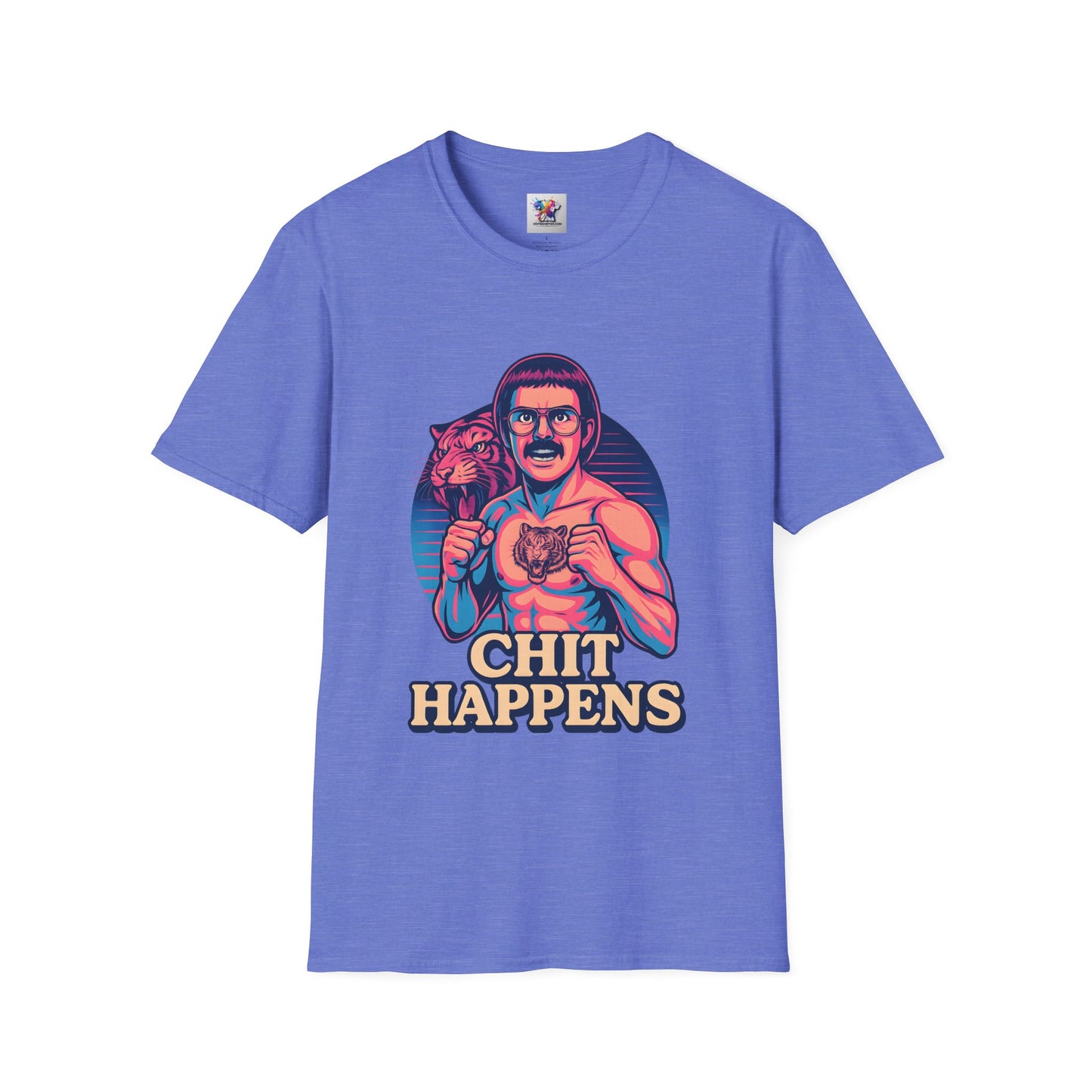 Chit Happens Funny Tiger Meme Shirt, Viral Video, Office Humor Vintage T-shirt, Motivational Gift, Graphic Top