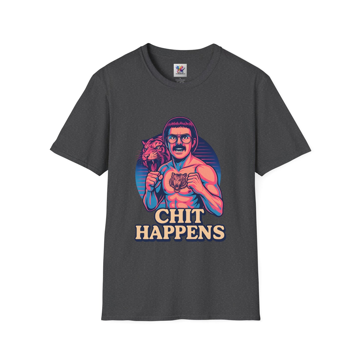 Chit Happens Funny Tiger Meme Shirt, Viral Video, Office Humor Vintage T-shirt, Motivational Gift, Graphic Top