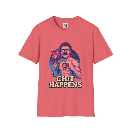 Chit Happens Funny Tiger Meme Shirt, Viral Video, Office Humor Vintage T-shirt, Motivational Gift, Graphic Top