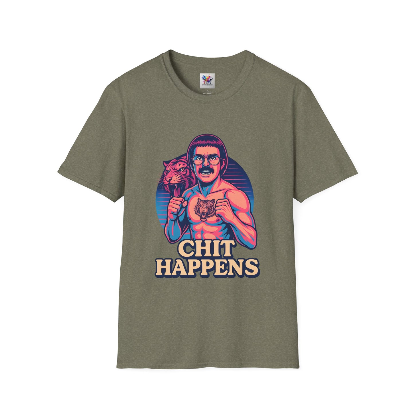 Chit Happens Funny Tiger Meme Shirt, Viral Video, Office Humor Vintage T-shirt, Motivational Gift, Graphic Top